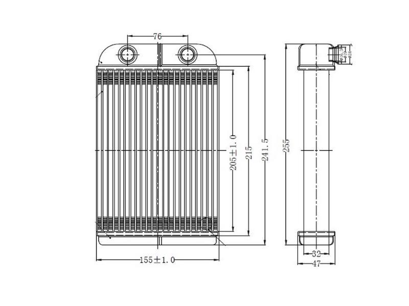 KALORIFER RADYATORU STILO 1.4I 1.6I 1.9JTD (205X155X32) (OTO. MEK.) - ORIS - OEM 46723450