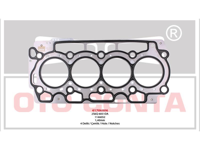 SILINDIR KAPAK CONTA ( 4 KERTIK ) P206 BIPPER NEMO 1.4 HDI DV4 - OTOCONTA - OEM 0209.AG
