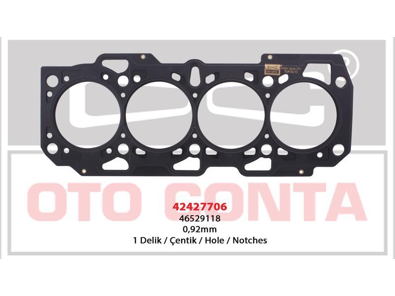 SILINDIR KAPAK CONTA COK KATLI CELIK 0.92MM 1 DELIK DOBLO 1.9D - OTOCONTA - OEM 46529118