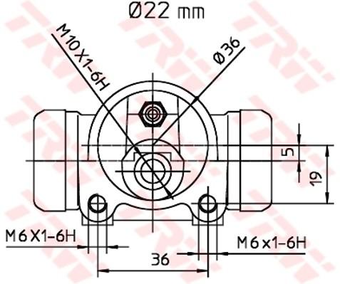 SILINDIR FREN ARKA 1.6 M131 - TRW - OEM 7701365519
