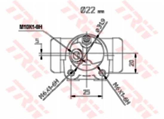 SILINDIR FREN ARKA SAG R9 R11 - TRW - OEM 7701027198