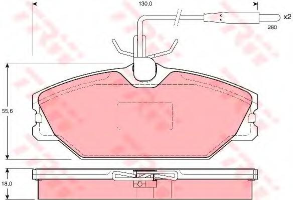 FREN BALATASI ON MEGANE I SCENIC SAFRANE LAGUNA ( FISLI ) - TRW - OEM 7701203730