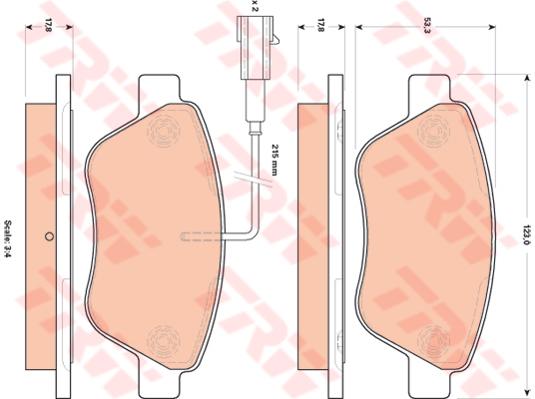 FREN BALATASI ON LINEA FIORINO NEMO 1.3 JTD 1.4 1.6 CIFT FISLI - TRW - OEM 77365543