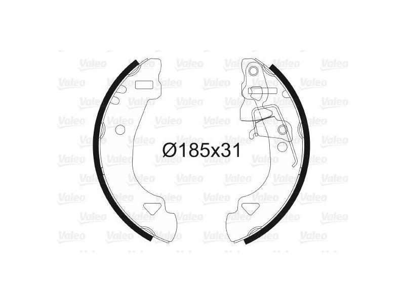 PABUCLU BALATA ARKA UNO 70 PANDA (95-04) - VALEO - OEM 71738377