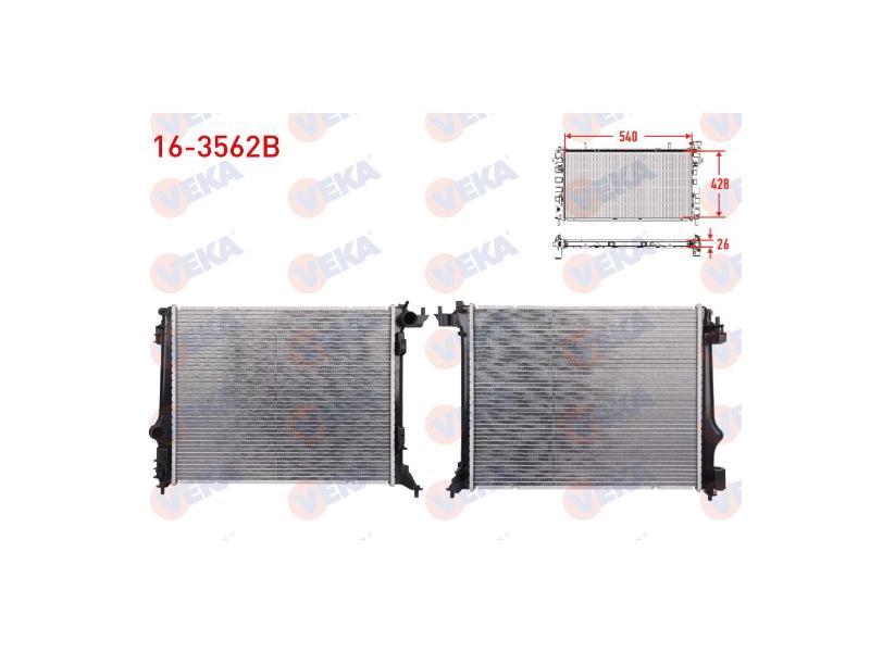 RADYATOR MEGANE IV 1.5DCI 1.6DCI 1.6 16V 1.6 SCE GRAND SCENIC IV 1.6 DCI SCENIC IV 1.6DCI 16+ (AT MT - VEKA - OEM 214102235R