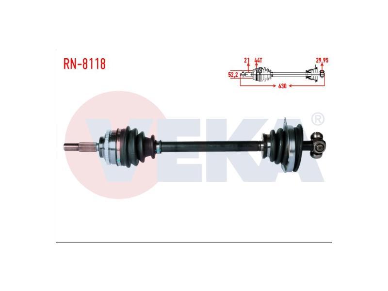 KOMPLE AKS SOL CLIO II 1.5 DCI ABSLI 44 DIS 630MM - VEKA - OEM 7711135894