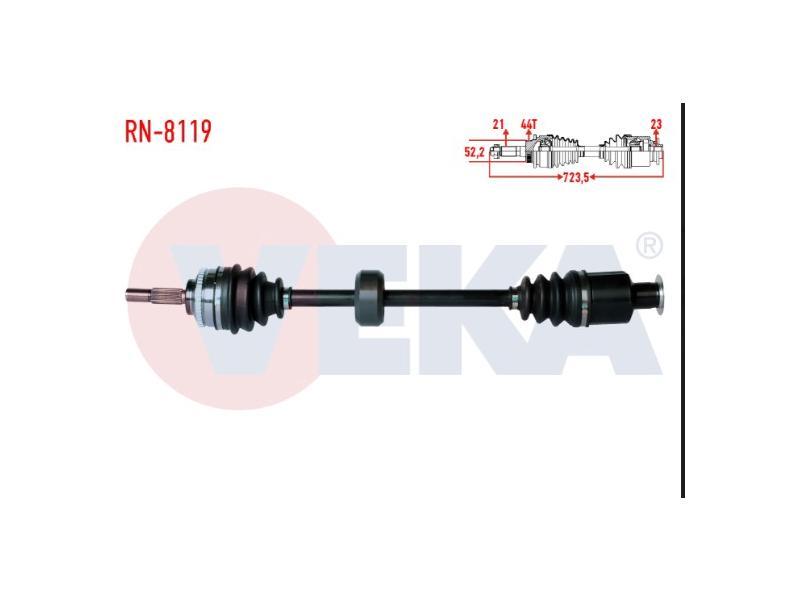 KOMPLE AKS SAG CLIO II 1.5 DCI ABSLI 44 DIS 630MM - VEKA - OEM 8200231664