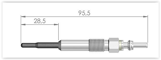 KIZDIRMA BUJİSİ GOLF V 1.9TDI-PASSAT 2.0TDI-POLO 1.4TDI-CRAFTER 2.5TDI-T5 2.5 TDI ( BMM) - ET1GERMANY - OEM N10591608