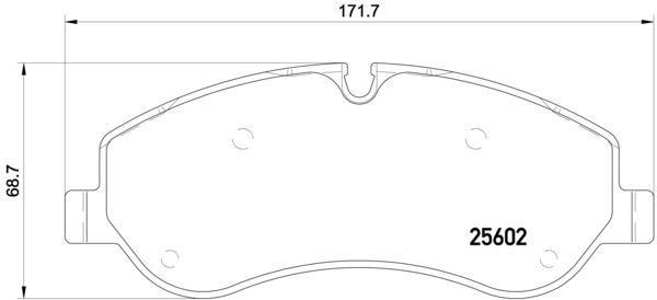 ÖN BALATA FORD TRANSIT V363 14> -TRANSIT CUSTOM 2.2 TDCI 12> KABLOLU - BREMBO - OEM MEBK2J2K021AA