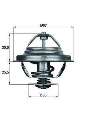 TERMOSTAT 80 ºC BMW M20 M30 M50 S38 E30 E36 E28 E24 E23 E32 - MAHLE - OEM 11531710953