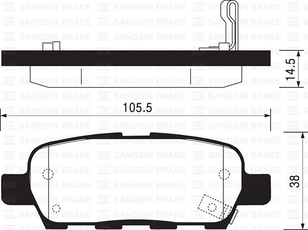 ARKA FREN BALATA NISSAN X-TRAIL 2.0L QR20 T30 01-07 - SANGSIN - OEM D4060JA00J