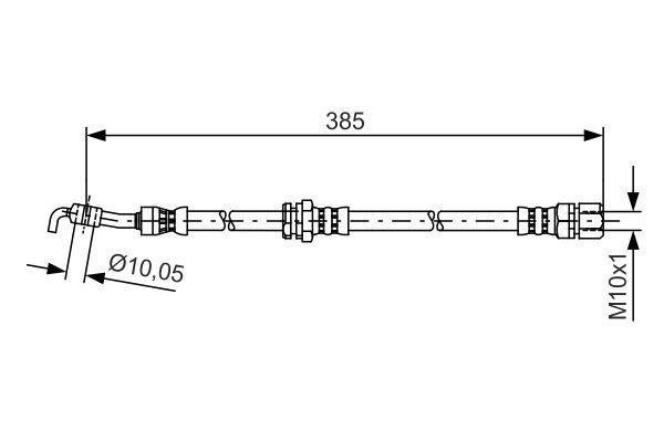 FREN HORTUMU SOL ARKA CHEVROLET LACETTI (J200)-NUBIRA 05> - BOSCH - OEM 96549725-96404803