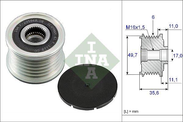 ALTERNATOR KASNAGI MERCEDES W203 CL203 C209 W204 W211 W220 - INA - OEM A6461500360