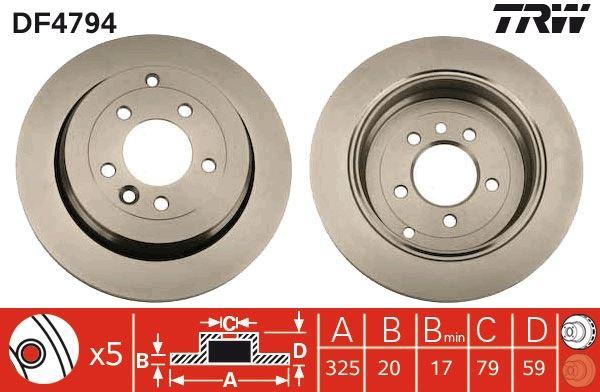 FREN DISKI ARKA LAND ROVER DISCOVERY III-IV L319 04>18 - TRW - OEM SDB000636