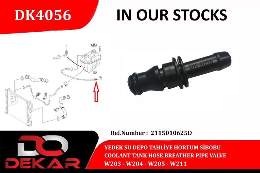 RADYATOR YEDEK SU DEPOSU HORTUM VALFI MERCEDES M272 W211 S211 C219 HAVA TAHLIYESI - DEKAR - OEM A2115010625