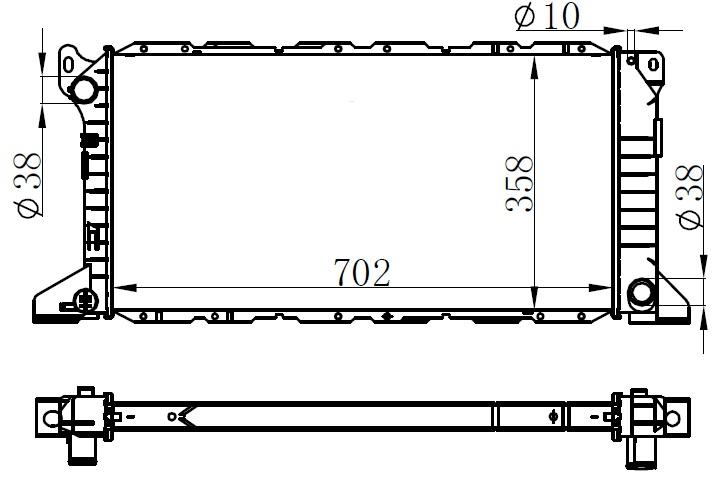 MOTOR RADYATORU (+AC) TRANSIT TURBO T12 T15 2.5D 97>01 MANUEL UZUN TIP (2 SIRA CU+PL) - ORIS - OEM 94VB8005DB