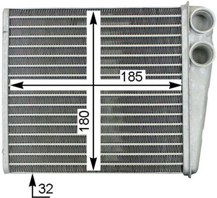 KALORİFER RADYATÖRÜ CADDY III-GOLF V-VI-JETTA III-OCTAVIA-TOURAN-ALTEA-LEON-A3-Q3-TO LEDO (235x190) - MAHLE - OEM 1K0819031