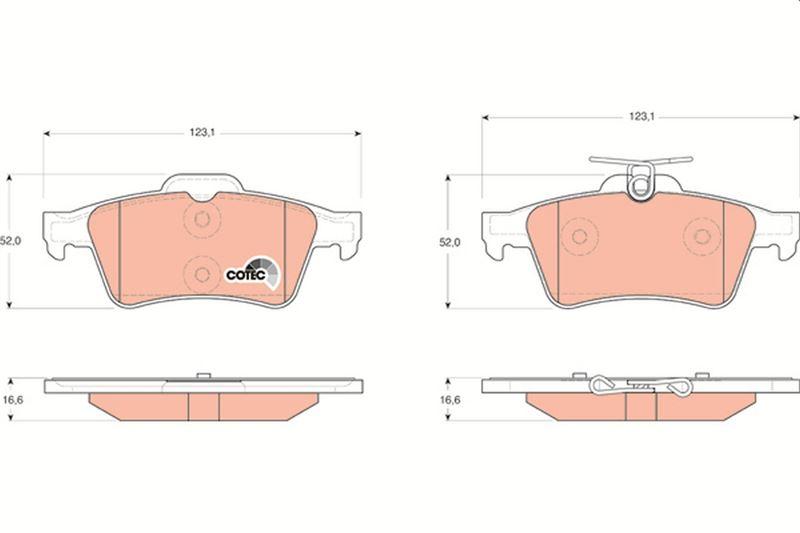 ARKA BALATA FOCUS II CMAX 03> CONNECT 02> LAGUNA III 07> OPEL VECTRA C 02> SIGNUM 03> CITROEN C5 08> PEUGEOT P508 10>18 - TRW - OEM 3M512M008AC