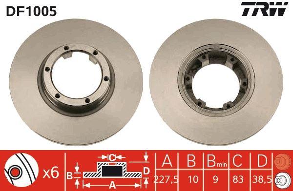 FREN DISKI ON 6D 228 mm RENAULT R12 73- - TRW - OEM 7700502515