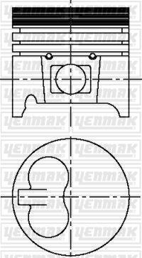 MOTOR PİSTON+SEGMAN (STD) TUD5. VJX. VJY. VYZ (77.00mm) - YENMAK - OEM 62738