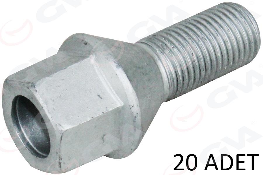 BİJON CIVATASI (DELİKLİ-GEOMET) FIAT DOBLO(Y.M)CITROEN-PEUGEOT-OPEL-FORD(AA17 -M12x1.25x22) (PAKET ADET : 20) - GVA - OEM 1607370980