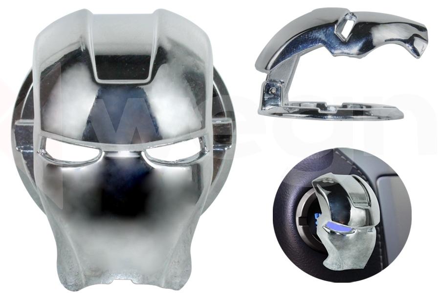 IRON MAN START STOP KORUYUCU KAPAK GÜMÜŞ METAL KROM - WEGNA - OEM AKSESUAR