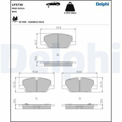 ON FREN BALATASI 17 INC OPEL INSIGNIA 03/17-> - DELPHI - OEM 84120877