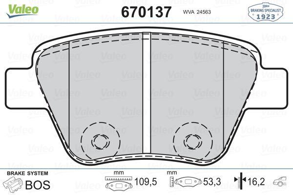 FREN BALATASI ARKA GOLF VI JETTA IV LEON ALTEA OCTAVIA SUPERB YETI A1 A3 - VALEO - OEM 5K0698451