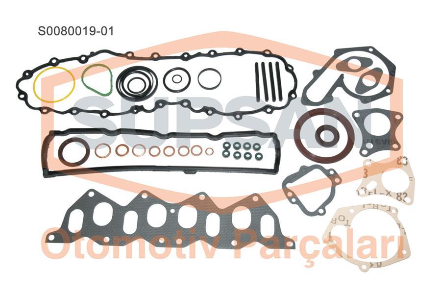 MOTOR TAKIM CONTASI (FULL) KECELI SILINDIR KAPAKSIZ KANGOO MEGANE LAGUNA 1.9D F8Q YENI MOTOR - SUPSAN - OEM 77014664083S