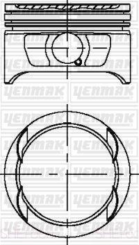 PISTON+SEGMAN 0.50 (86.00MM) VECTRA A ASTRA F KADETT E CALIBRA  #### - YENMAK - OEM 90467639