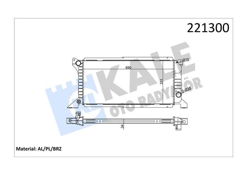MOTOR RADYATORU (+AC) TRANSIT TURBO T12 T15 2.5D 97>01 MANUEL UZUN TIP KLIMALI (1 SIRA ALB) - KALE - OEM 94VB8005DB