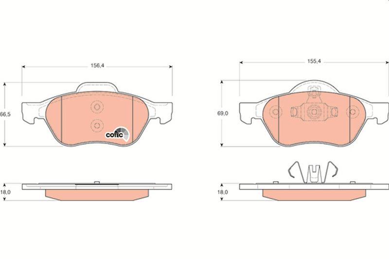 ÖN BALATA MEGANE II 02> SCENIC II 02> CLIO III 05> 1.5dCi 1.6 16V 2.0 16V - TRW - OEM 410601237R