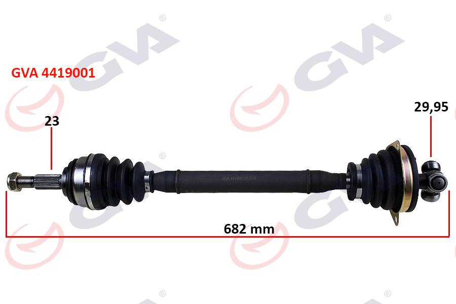 KOMPLE AKS SOL DACIA LOGAN-SANDERO 1.5 DCİ (04-12) (682mm) - GVA - OEM 6001548658