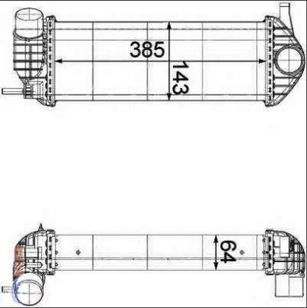 TURBO RADYATORU INTERCOOLER KANGOO III 1.5DCI K9K 385×144X64 AT/MT SANZUMAN - ORIS - OEM 8200427469