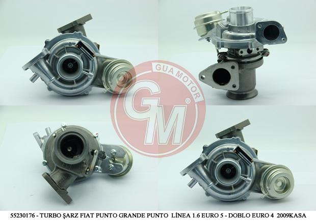 TURBO ŞARJ FIAT BRAVO PUNTO GRANDE PUNTO LİNEA EGEA 1.6 EURO 5 - DOBLO EURO 4 2009KASA - GUA - OEM 55230176