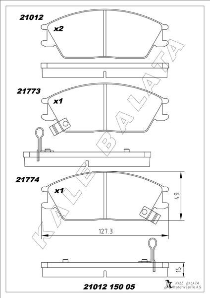 ÖN FREN BALATA HYUNDAI ACCENT 1.3L 1.5L 1.6L benzinli 1.5L CRDi dizel 95-05 / GETZ 1.1L 1.3L 1.4L benzinli 1.5L CRDi dizel 02-09 / EXCEL 90-95 / SCOUPE 92-96 - KALE - OEM 581011CA10