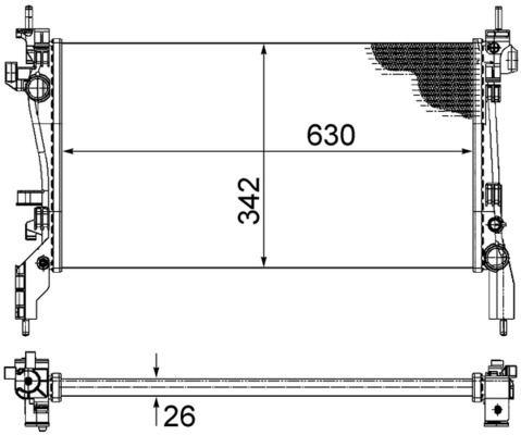 SU RADYATORU FIORINO NEMO 1.3 JTD BIPPER 1.4 HDI - VEKA - OEM 51790636