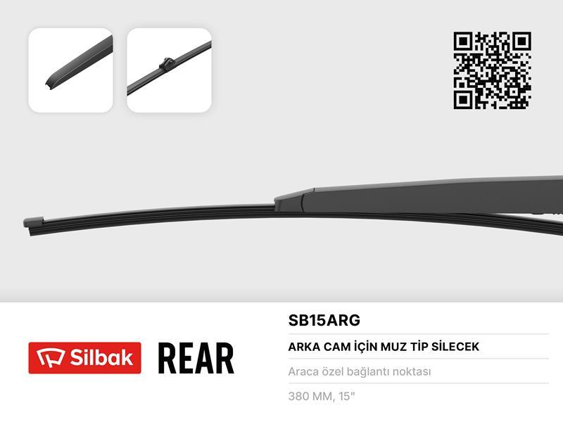 SİLECEK SÜPÜRGESİ ARKA MUZ TİPİ 380MM AUDİ Q5 [FYB] (05/16>) - SILBAK