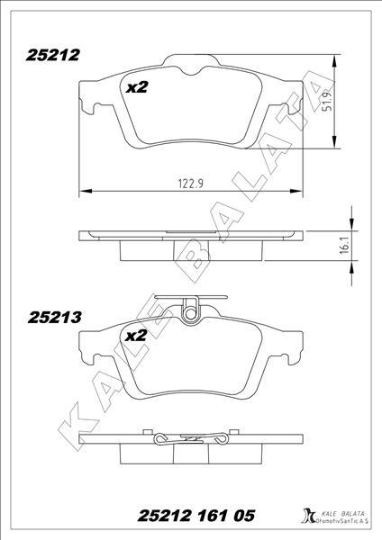 ARKA BALATA FOCUS II CMAX 03> CONNECT 02> LAGUNA III 07> OPEL VECTRA C 02> SIGNUM 03> CITROEN C5 08> PEUGEOT P508 10>18 - KALE - OEM 3M512M008AC