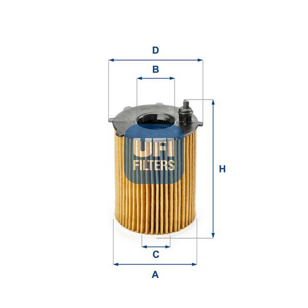 YAG FILTRESI P208 P301 P308 P508 P2008 PARTNER TEPPE BERLINGO CELYSEE C3 C4 DS3 DS4 DS5 JUMPY 1.6HDI EURO 6 CROSSLAND X GRANDLAND X B16DTH - UFI - OEM 1610693780