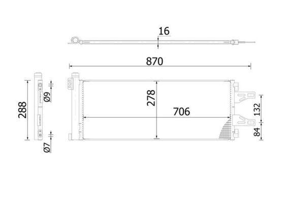 KLİMA RADYATÖRÜ (KONDENSER) PEUGEOT BOXER III-CITROEN JUMPERIII-FIAT DUCATO III 2.0-2.2-2.3-3.0- HDI-MJET - MAHLE - OEM 1610115880