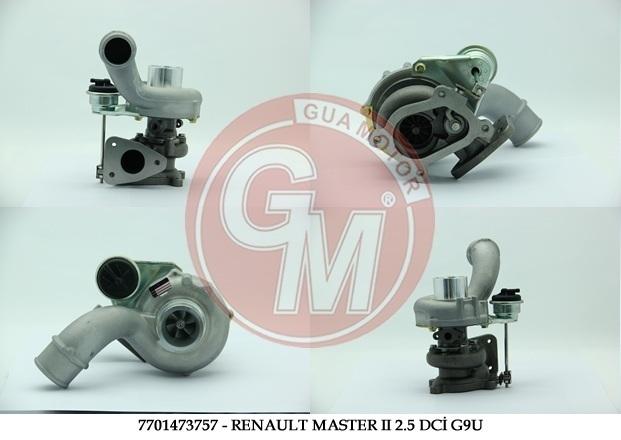 TURBO ŞARJ RENAULT MASTER II 2.5 DCİ G9U 110BG 120BG - GUA - OEM 7701473757