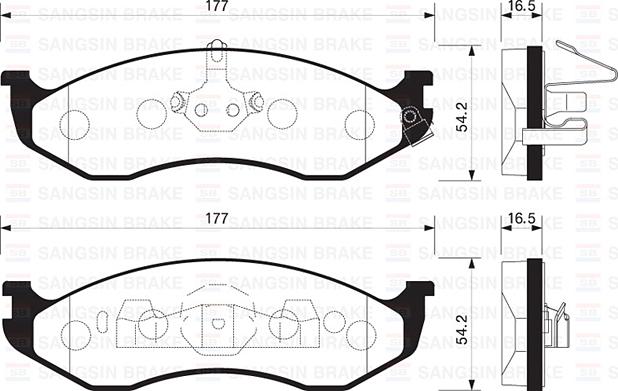 ÖN FREN BALATA JEEP GRAND CHEROKEE I 4.0L 5.2L (91-99). WRANGLER (96-07) - SANGSIN - OEM 4713175
