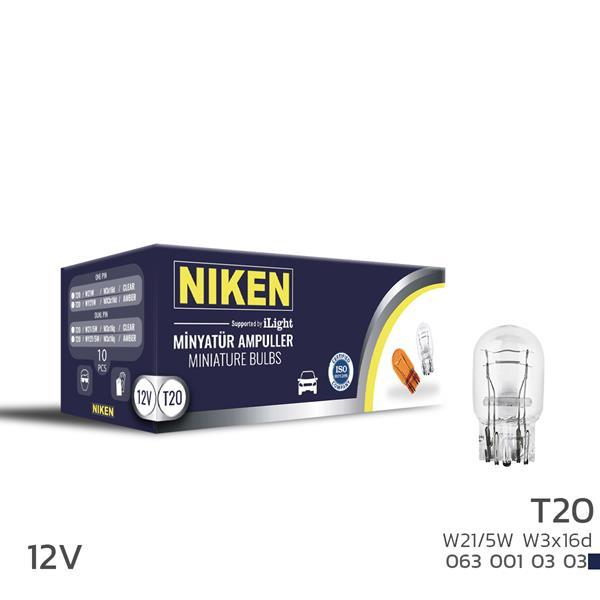 NIKEN T20 DİPSIZ AMPUL (1016)W21/5W W3x16d 10LU - NIKEN