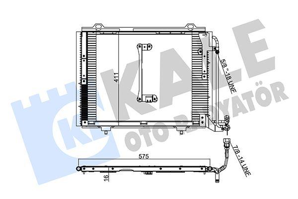 KLIMA RADYATORU MERCEDES C-CLASS W202 S202 - KALE - OEM A2028300870