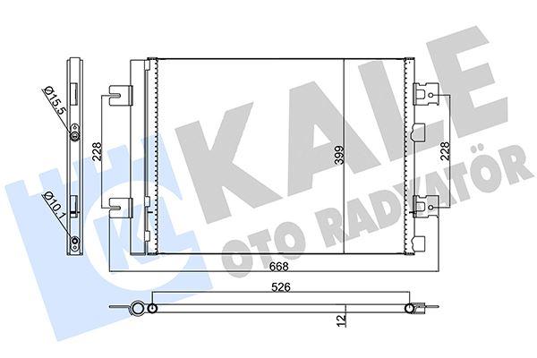 KLIMA RADYATORU DUSTER 10> SANDERO 08> LOGAN 10> 1.2 16V-1.4-1.6-1.5DCI (AL/AL) (525X390X16) (KURUTUCU ILE) - KALE RADYATOR - OEM 921007794R