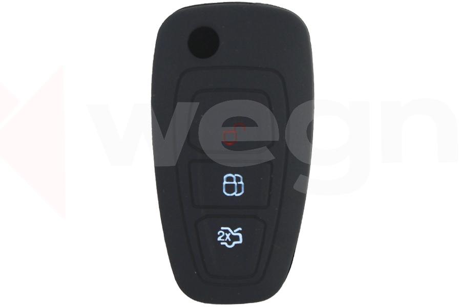 KONTAK ANAHTAR KUMANDA KORUYUCU KILIF SİLİKON FORD TRANSIT-MONDEO-FOCUS-RANGER-C MAX-S MAX(SİYAH) - WEGNA - OEM AKSESUAR