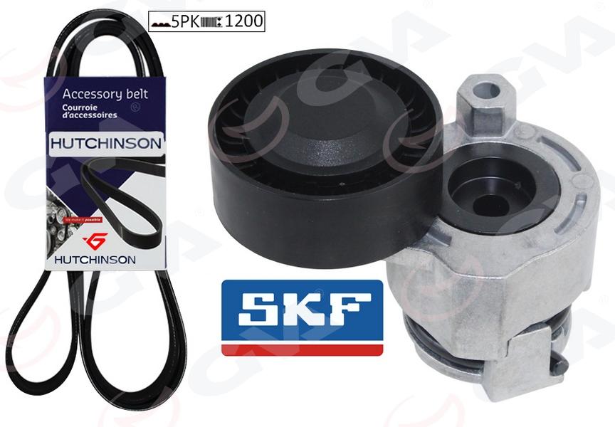 ALTERNATÖR GERGİ KİTİ (KÜTÜKLÜ) RENAULT CLIO II 98>05 KANGOO 01> MEGANE II 02>08 MODUS 04> 1.4 16V-1.6 16V-1.5dCi (5PK1200) - GVA - OEM 8200034396