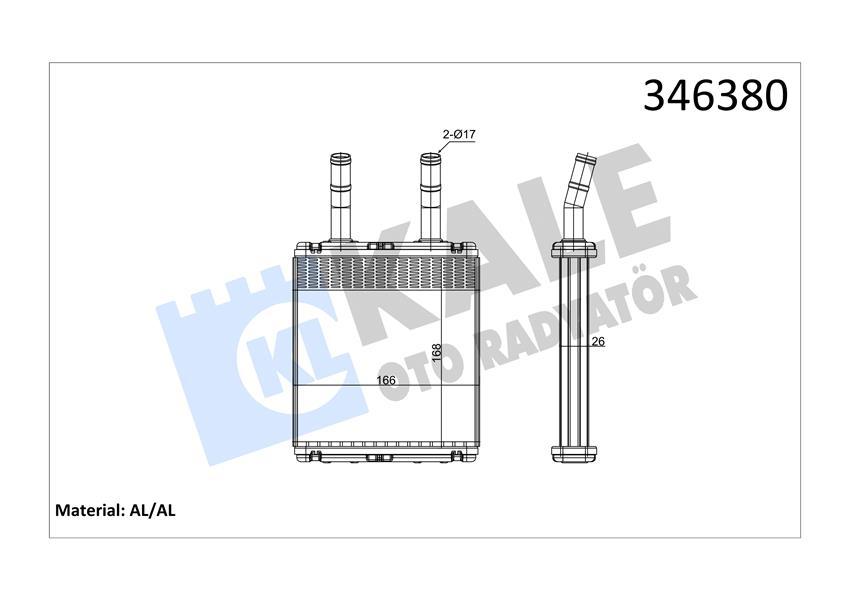 KALORIFER RADYATORU HYUNDAI ACCENT I - II- COUPE- LANTRA II (AL/BRZ) - KALE RADYATOR - OEM 9722122001