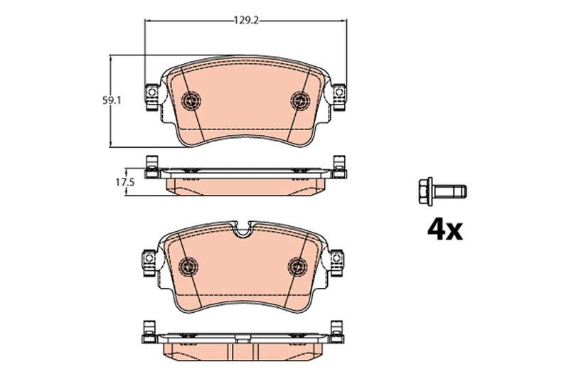 ARKA BALATA AUDI A4-A5-A7-Q5-Q7 2014 => - TRW - OEM 8W0698451L